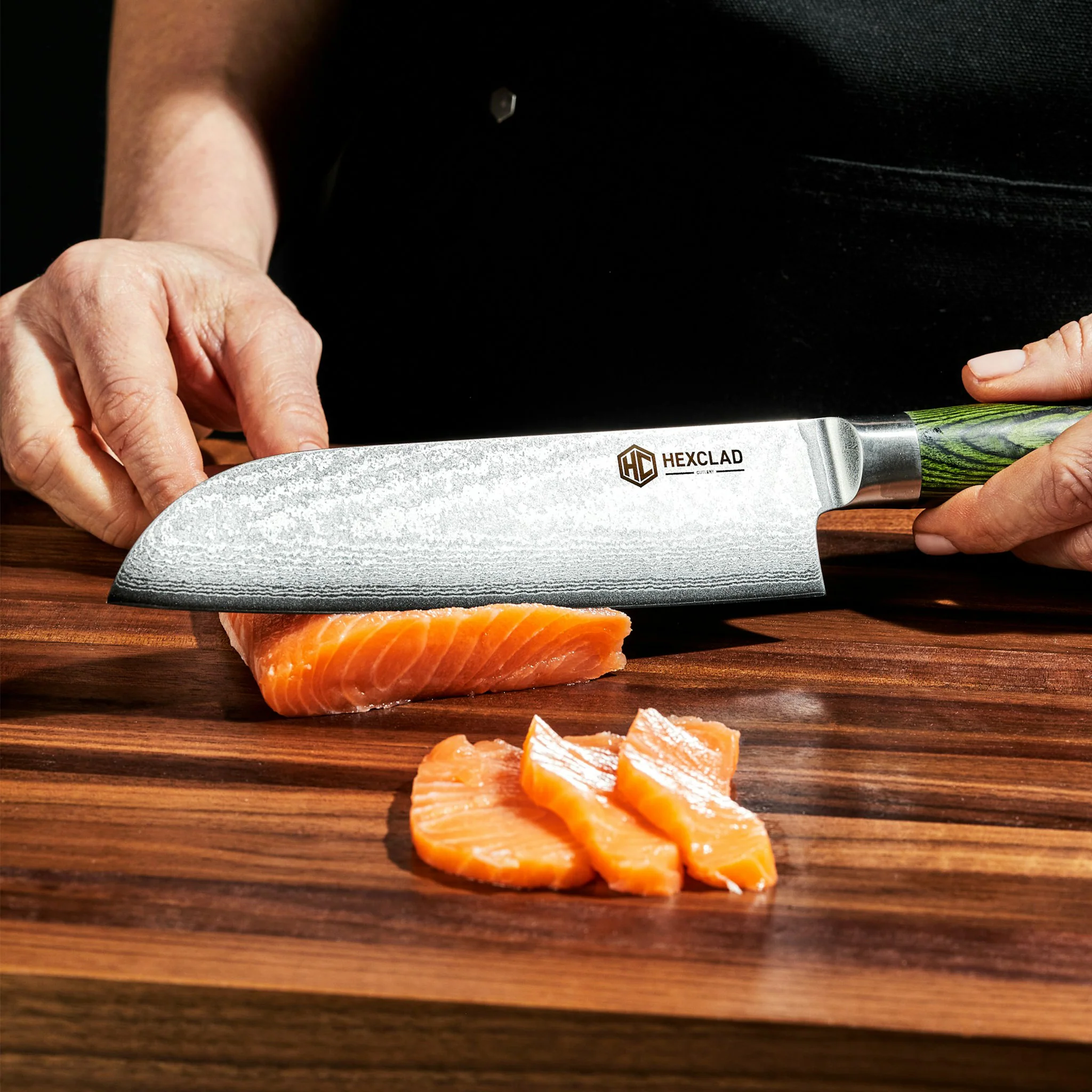 Damascus Steel 18 cm Santoku Knife - Image 5