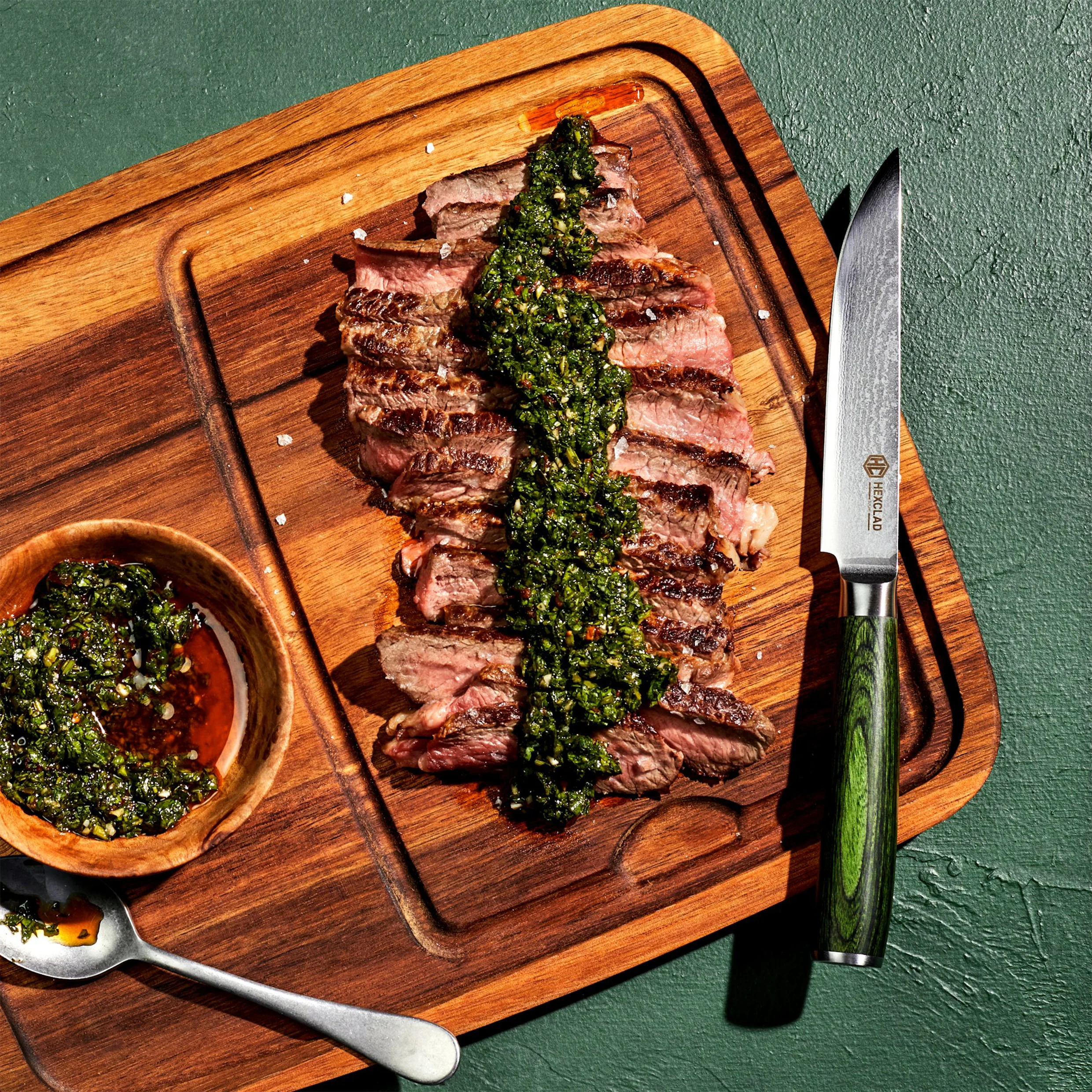 Japanese Damascus Steel Steak Knife Set, 4-pc - Image 3