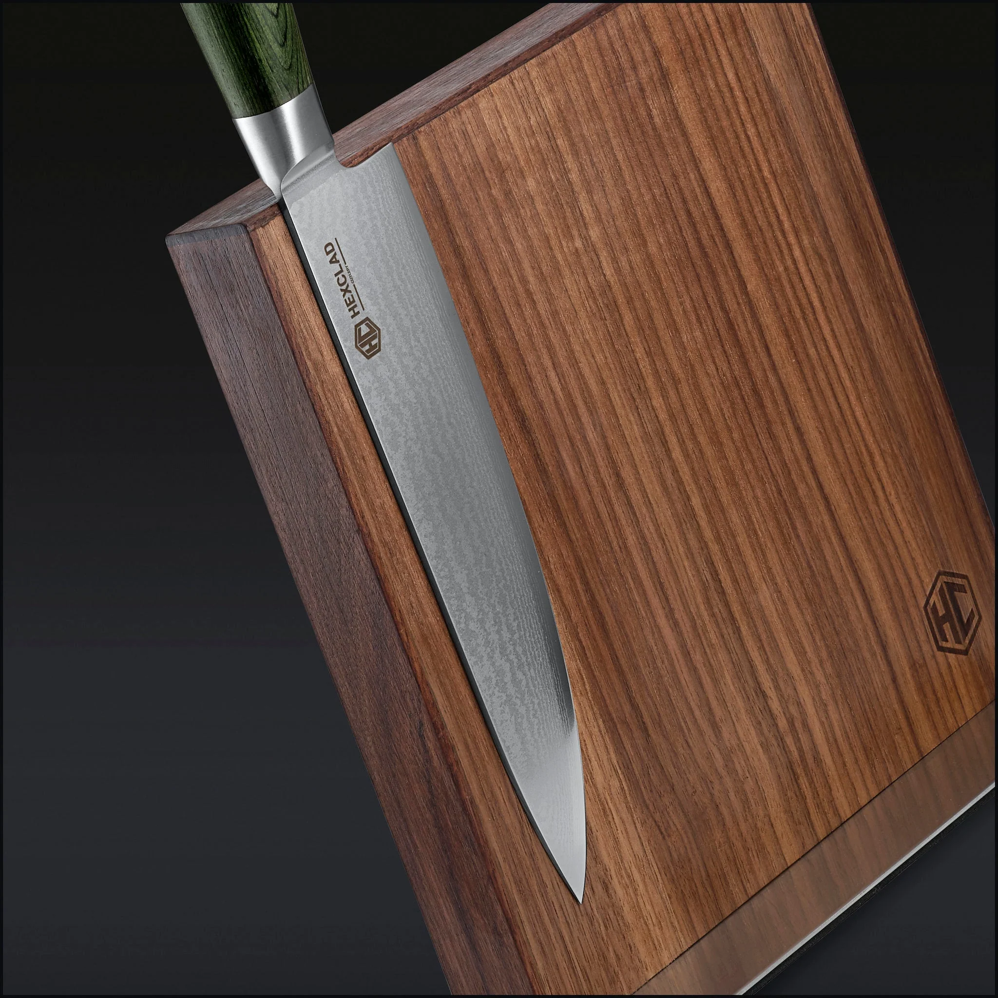 HexClad Magnetic Walnut Knife Block - Image 3