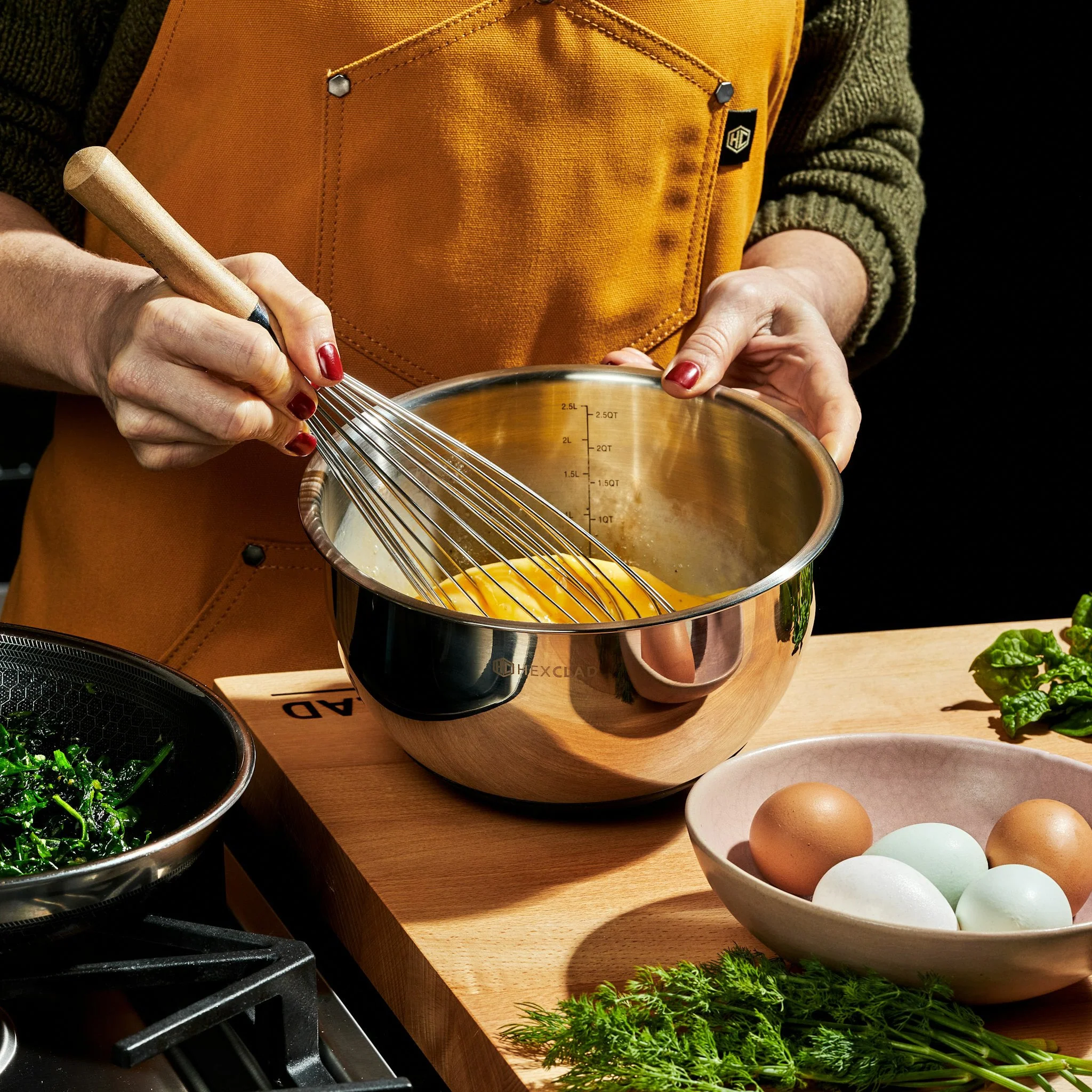 Hexclad Vacuum Seal Stainless Steel Mixing and Storage Bowls - Image 3